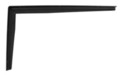 Hyllebrakett T-profil 300 x 550 mm matt svart